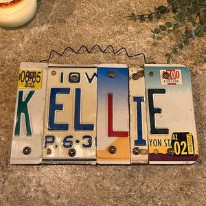 License Plate Name Sign